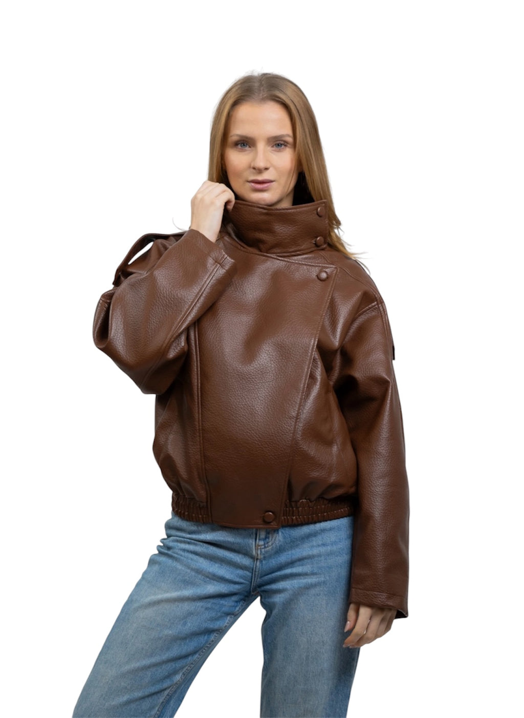 Blouson motard en simili cuir