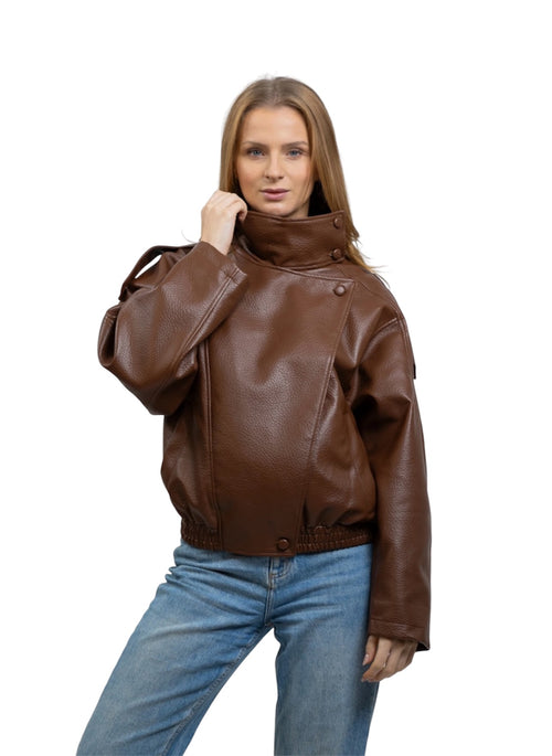 Blouson motard en simili cuir