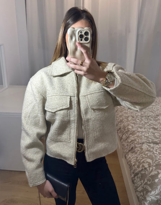 Veste bouclée oversize