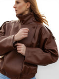 Blouson motard en simili cuir